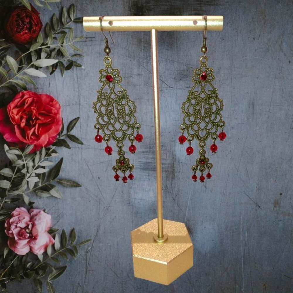 NWT Handmade Boho Earrings Artisan Handcrafted Dangle and drop earrings Goth